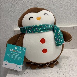Penguin Kids' Holiday Mini Weighted Plush Throw Pillow Brown - Pillowfort 2025